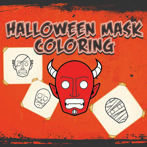 Play Halloween Mask Coloring Book game online on