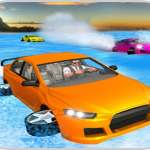 Water Surfer Car Floating Beach Drive Game