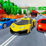 Car Racing in Fast Highway Traffic